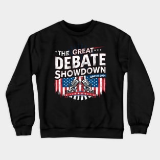 Trump Biden Debate June 27 Funny Presidential Election 2024 Crewneck Sweatshirt